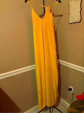 Gianni Bini Vibrant Yellow Slip Dress with Tie Straps
